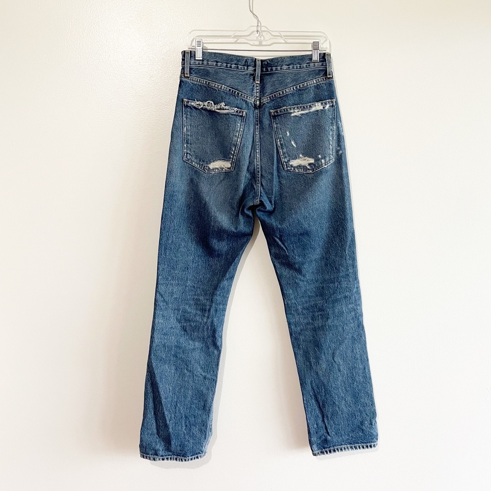 Agolde High Rise Loose Fit Jeans Distressed Denim in Psyce Size 26 - Picture 11 of 12
